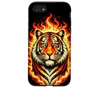 Retro Tiger Head Flames Vintage Style Design Case for iPhone SE (2020) / 7/8