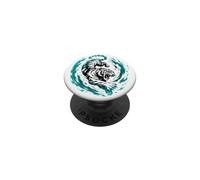 Retro Tiger Ink Art s Hand Drawn Tornedo Graphic PopSockets Adhesive PopGrip