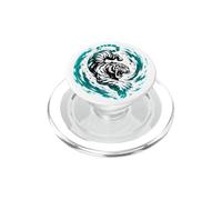 Retro Tiger Ink Art s Hand Drawn Tornedo Graphic PopSockets PopGrip for MagSafe