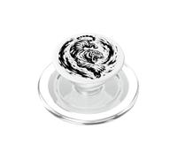 Retro Tiger Ink Art s Hand Drawn Tornedo Graphic PopSockets PopGrip for MagSafe