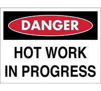 Retro Tin Sign Funny Danger Hot Work In Progress Sign es Caution Danger Safety Warning Notice Signs 12x8 inch