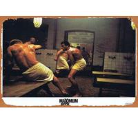 Retro Tin Sign MAXIMUM RISK Original Lobby Card 8 Jean-Claude Van Damme Natasha Henstridge Classic Movie TV Poster Decor Wall Art Painting Poster Musical Bar Pub Cafe Wall Kitchen Bathroo Poster