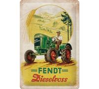Retro tin sign metal sign vintage 8 x 12 in - Fendt - Fendt Dieselross