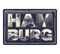 Retro tin sign metal sign vintage 8 x 12 in - Hamburg - Bilder, Buchstaben & Tau
