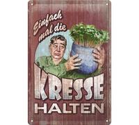 Retro tin sign metal sign vintage 8 x 12 in - Kresse halten - Special Edition