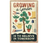 Retro tin sign metal sign vintage 8 x 12 in - Outdoor & Activities - Growing A..
