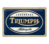 Retro tin sign metal sign vintage 8 x 12 in - Triumph - Legendary Motorcycles