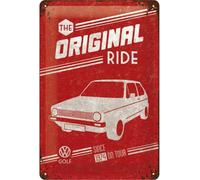 Retro tin sign metal sign vintage 8 x 12 in -VW Golf - The Original Ride