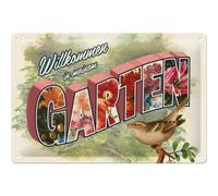 Retro tin sign metal sign vintage 8 x 12 in - Willkommen in meinem Garten