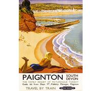 Retro Tin Sign Railway Paignton South Devon Plaque Sign Metal Plaque 12x8 Inches