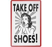 Retro Tin Signs Vintage Style Take Off Shoes Metal Sign Iron Painting For Indoor & Outdoor Home Bar Coffee Kitchen Wall Decor 12x16 Inch A Gift For My Grandparents