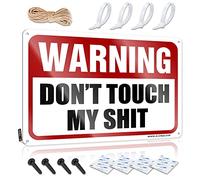 Retro Tin Signs Warning Don'T Touch My Shit Sign Metal Signs For Man Cave Tin Wall Decor(20X30CM)