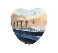 Retro Titanic Famous Old Historic Car Air Freshener Decorative Hanging Aromatherapy Tablets for Car Trucks Love form