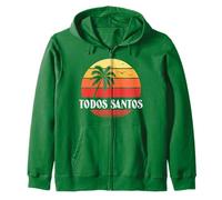 Retro Todos Santos Tropical Vacation Zip Hoodie