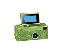 Retro Tone Digital Camera with 21 Color Modes, Green | Preview Screen Function 1080P Photo Video and Portable Loop Body