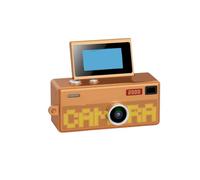 Retro Tone Digital Camera with 21 Color Modes, Orangecolor | Preview Screen Function 1080P Photo Video and Portable Loop Body