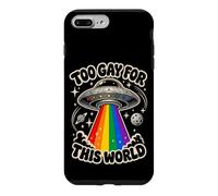 Retro Too Gay For This World UFO Groovy Space Pride Case for iPhone 7 Plus/8 Plus