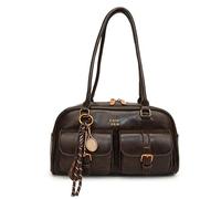 Retro Top Handle & Shoulder Bag for Women, Y2K 90s Vintage Soft Leather Purse with Multiple Pockets, Solid Colour Underarm Handbag for Daily Use, Travel, Work and Outings