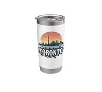 Retro Toronto Landscape Vintage Souvenir Stainless Steel Insulated Tumbler