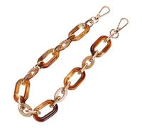 Retro Tortoiseshell Acrylic Bag Chain Strap for Handbags | Alloy Buckle Ends, Removable Quick Clip-on Design, Glossy Polished Finish, for DIY Refurbishing
