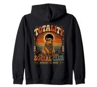 Retro Total Eclipse 08 12 2026 Totality Chaser Capybara Zip Hoodie