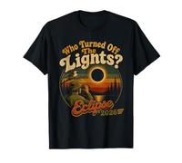Retro Total Solar Eclipse 2026 Bird Watcher Birding Nature T-Shirt