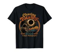 Retro Total Solar Eclipse 2026 Photographer Astronomy Photo T-Shirt