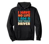 Retro Towing Operator Yellow - Thin Vintage Tow Truck Driver Pullover Hoodie