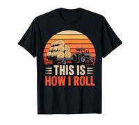 Retro Tractor This is How I Roll Funny Farming Farmer T-Shirt
