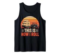 Retro Tractor This is How I Roll Funny Farming Farmer Tank Top