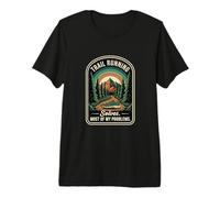 Retro Trail Running Solves Most of My Problems Funny Runner Premium T-Shirt