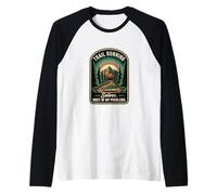 Retro Trail Running Solves Most of My Problems Funny Runner Raglan Baseball Tee