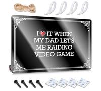 Retro Trailer Decor - I Love It When My Dad Let's Me Raiding Video Game Soft Area Rustic Wall Hanging(20X30CM)