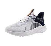 Retro Trainers Men Spring Autumn Comfortable and Lightweight Running Shoes Top Hollow Leisure Walking Shoes Breathable Mesh Jogging Shoes Casual Sports Shoes Mens Size 9 (Dark Blue, 6.5)
