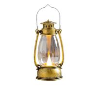 Retro Traitors Lantern Battery Powered Lanterns with Handle 5.1''，Gold | Lantern Battery Powered, Electric Camping Lanterns Rustic Indoor Atmosphere Lamp Halloween Lantern Decorative for Garden