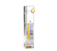 Retro transparent oil tank kerosene lighter, grinding wheel ignition, easy to carry, reusable, suitable for indoor and outdoor use(A)