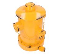 Retro Trash Can, Outdoor Trash Can Dog Poop Trash Can Outside Indoor Outdoor Waste Bins Iron Fire Hydrant Garbage Can for Park Garden Kitchen Garbage, 12.6x12x15.75in (Yellow)