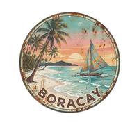 Retro Travel Philippines Boracay Metal Tin Sign