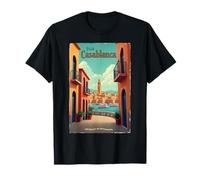 Retro Travel Poster Design Vintage Casablanca T-Shirt