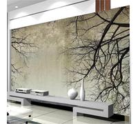 Retro Tree Branches 250(W) X175(H) Cm Wall Murals Wallpaper for Bedroom 3D Wall Sticker Art Murals, Waterproof DIY Wall Decor for Bedroom Living Room Classroom Offices Home Decoration-8676627