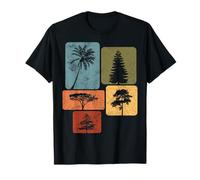Retro Tree Silhouette Nature - Palm, Pine, Acacia, Cedar T-Shirt