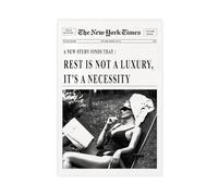 Retro Trendy Black And White Newspaper Magazine Poster, The New York Times Poster, Minimalist Wall Art, For Home Bedroom Dorm Wall Decor (8) Unframe-style 20x30inch(50x75cm)