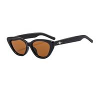 Retro Triangle Cat Eyes, Small Face Sunglasses, Women's Black Small Frame Sunglasses, Sunscreen Styling, Photo Men(black tea,A)
