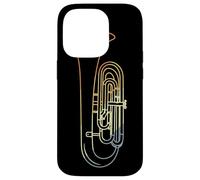 Retro Tuba Line Art Orchestra Case for iPhone 14 Pro