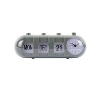 Karlsson Retro Tube Calendar Flip Alarm Clock
