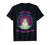 Retro Turtle Sun Let that Sh#T Go Funny Chill Dude T-Shirt