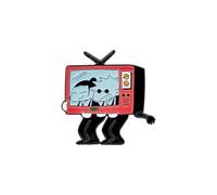 Retro TV Show Cartoon Enamel Pin For 80s 90s Nostalgia Millennials, 80s 90s Nostalgic Cartoon Fans Pin Brooch, Vintage Old School Television Brooch Badge, Classic TV Lapel Badges, Nostalgic Television