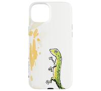 Retro TV Static Noise Gecko Lizard Art Case for iPhone 15 Plus
