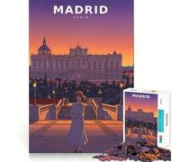 Retro Twilight at The Palace Gates Jigsaw Puzzles 1000 Pieces for Adults Strengthen Memory Group Joy Clean Edge Stylish Gift (38x52cm)