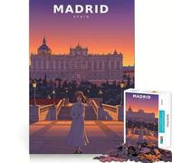Retro Twilight at The Palace Gates Jigsaw Puzzles for Adults1000 Piece Mind Game Toy Anxiety Relief Neat Cut Art Collectible (38x26cm)